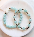 The Collected Santorini Stack | Jade Cross & Evil Eye Bracelet Set