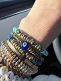 The Aegean Collection | Galini & Aegean Gemstone Bracelets | Turquoise or Navy Blue Bracelet | Greek-Inspired Stretch Bracelet