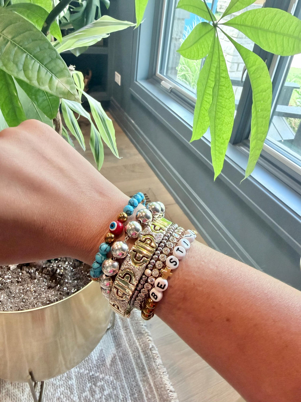The Naxos Bracelet | Turquoise Stone Evil Eye Bracelet