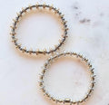 The Tripoli | Mixed Metal Rondelle Bracelet | Gold or Silver Greek Inspired Stretch Bracelet | Stackable Everyday Jewelry